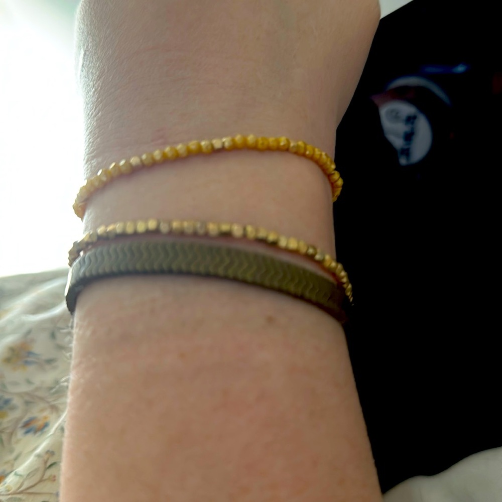 3piece beaded bracelet stack